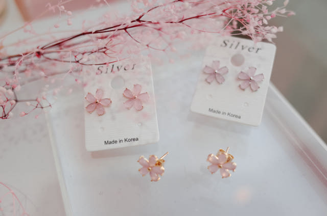 <b><p>Cherry Blossom spring ea A girlfend's</p></b><b><p>桜 春 イヤリング ガールフレンドの贈り物 誕生日 キュービック ストーン ピンク</p></b><br /><br /><p align='center'>