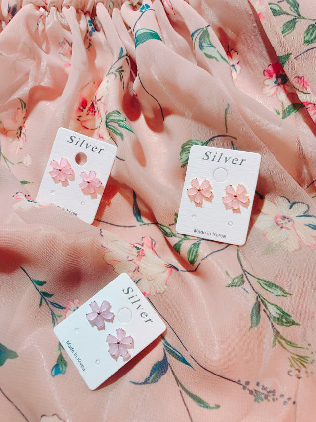 <b><p>Cherry Blossom spring ea A girlfend's</p></b><b><p>桜 春 イヤリング ガールフレンドの贈り物 誕生日 キュービック ストーン ピンク</p></b><br /><br /><p align='center'>