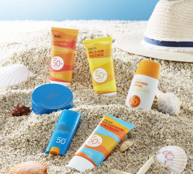 1 + 1 Enjoy Mild Sun Essence 50ml Glow Peek 1st! A