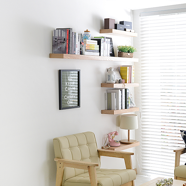 1500 멜리사 무지주 대형 벽걸이tv 벽선반 화이트 콘크리트벽