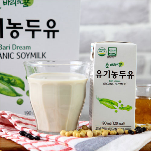 바리의꿈 유기농두유 190mlx16팩 식사대용 임산부 시니어 고단백 칼슘두유 NonGMO - 상품 이미지