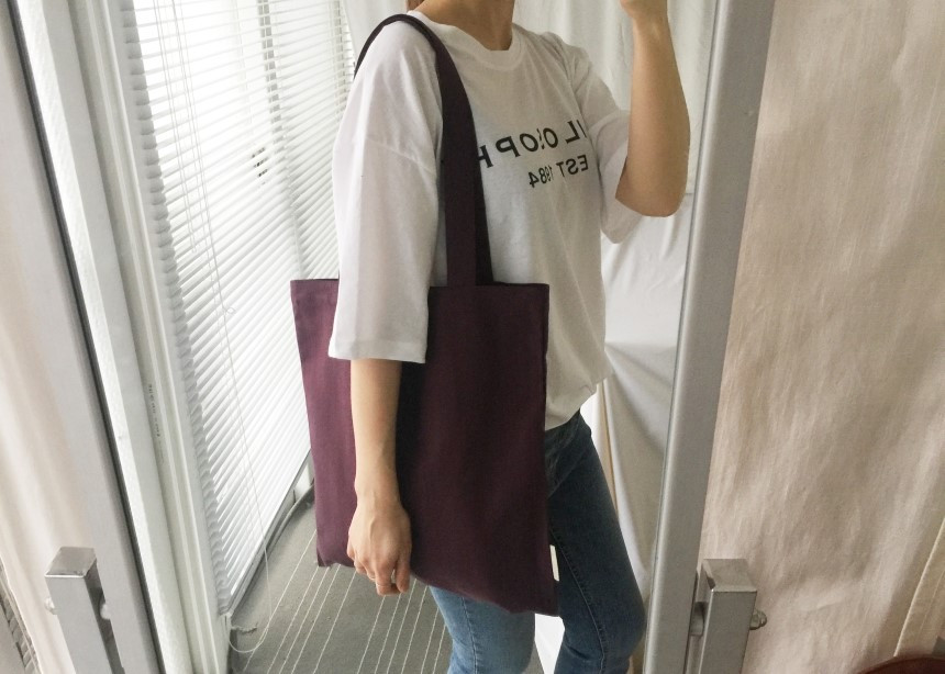 Self-produced daily plain Eco Bags 4color Bag Wome