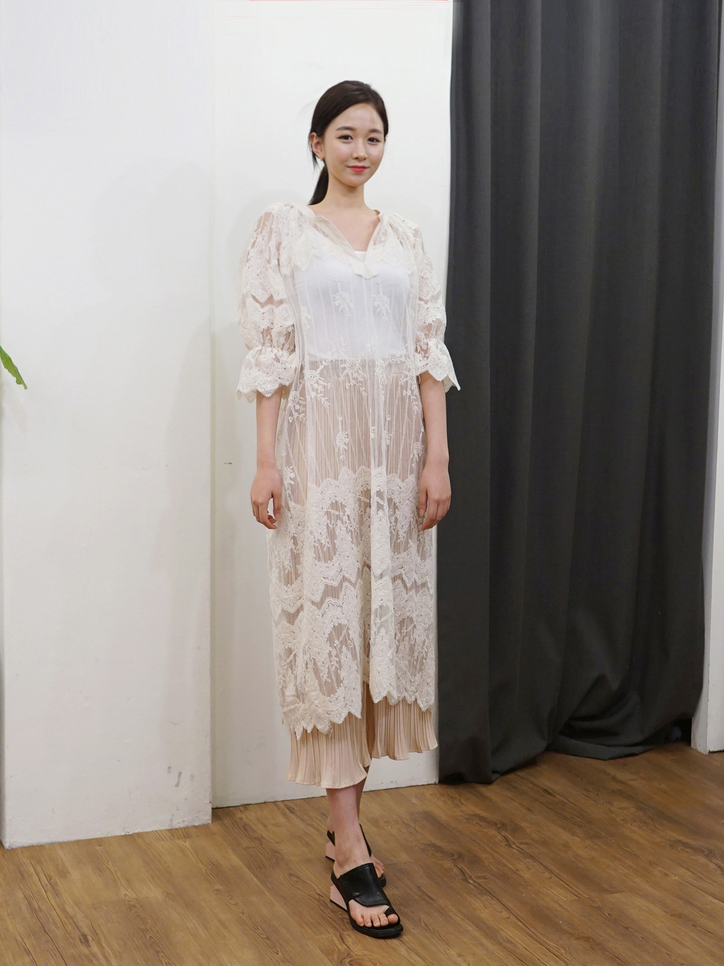 (무료배송)시스루레이스원피스 이미지 3