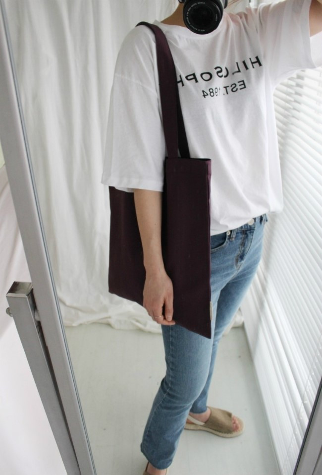 Self-produced daily plain Eco Bags 4color Bag Wome