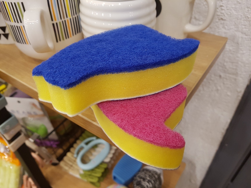 Scrubber Dish Washing Standing Cat Cute Scrub Scan