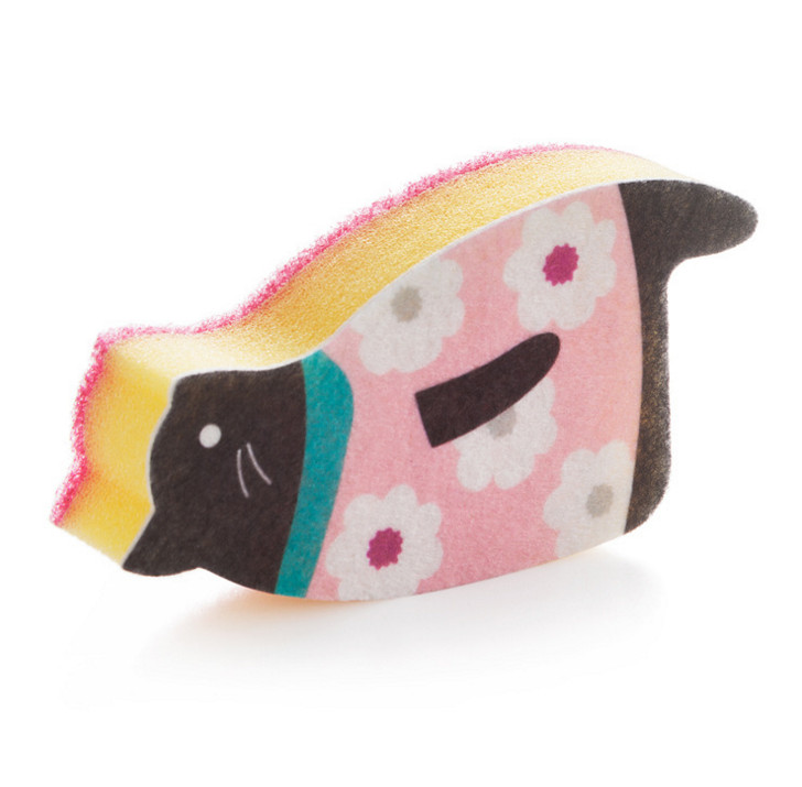 Scrubber Dish Washing Standing Cat Cute Scrub Scan