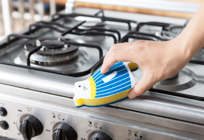 Scrubber Dish Washing Standing Cat Cute Scrub Scan