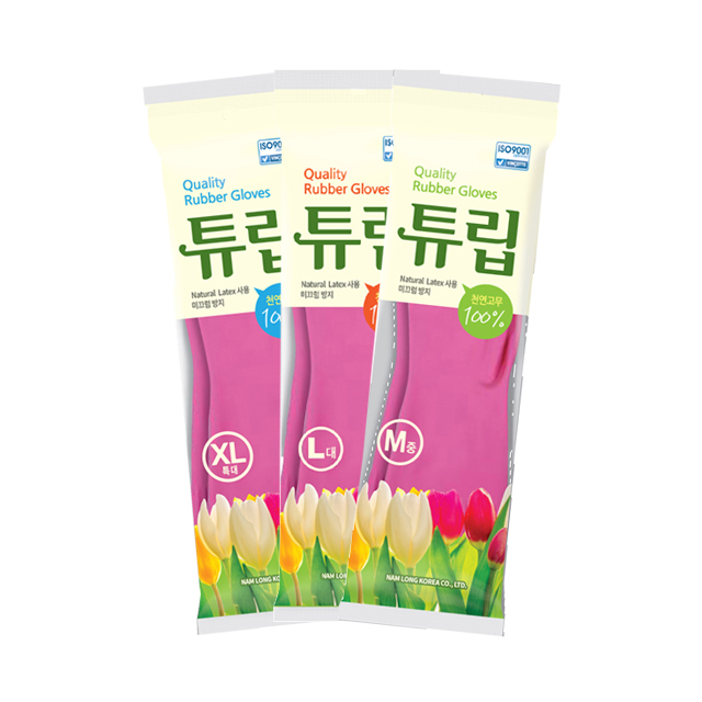 튜립 고무장갑 10켤레 특대 대 중 - 상품 이미지