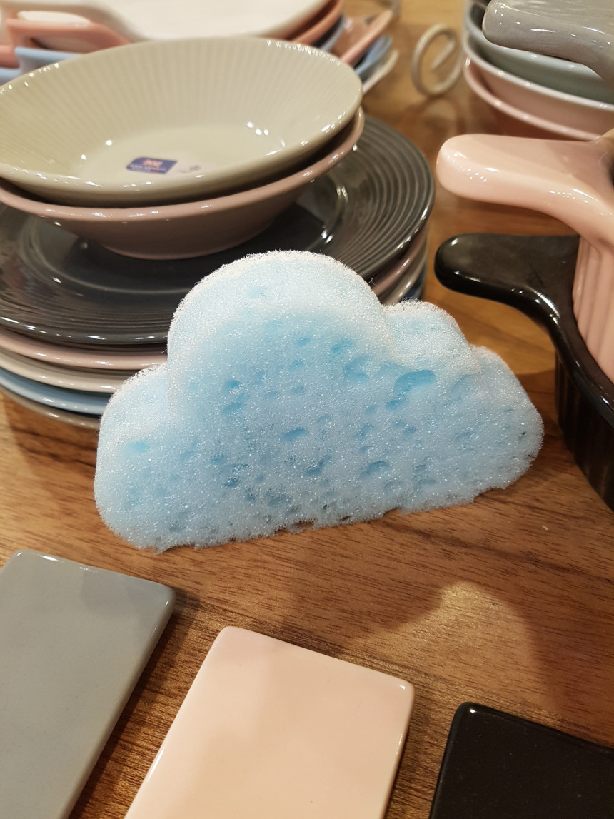 Scrubber Dish Washing Modern kitchen with a soothi