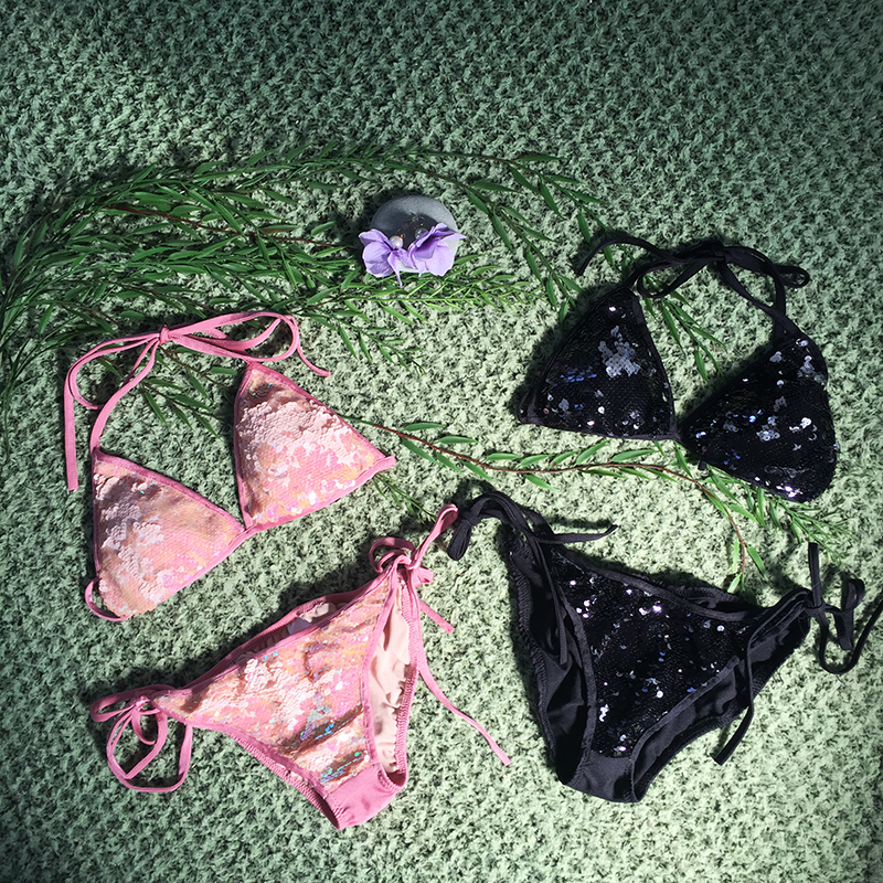 <b><p>Merid Sequin Biki Twenties wom pk black xy</p></b><b><p>人魚スパンコールビキニ 20代の女性 ピンク ブラック セクシーモノ ビーチディネート</p></b><br /><br /><p align='center'>