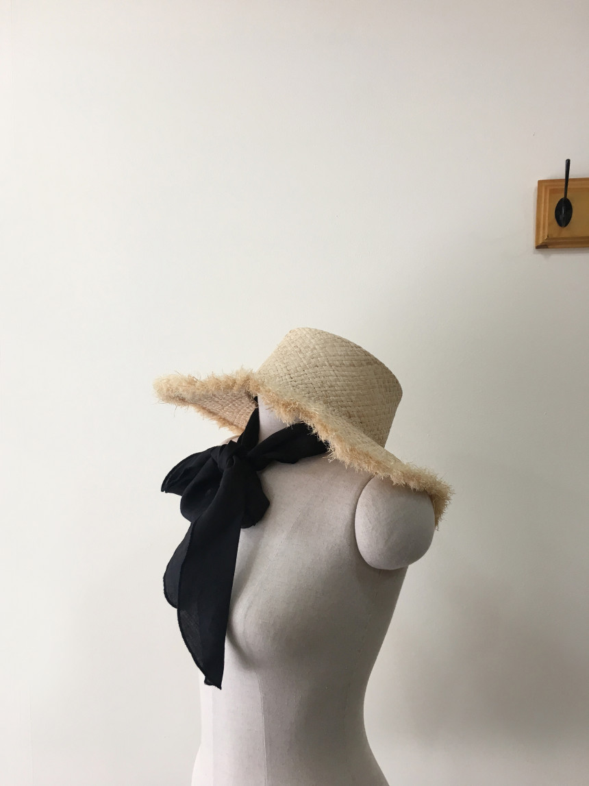 New Hat Raffia Hat 2color Date Look Girly Women Fe