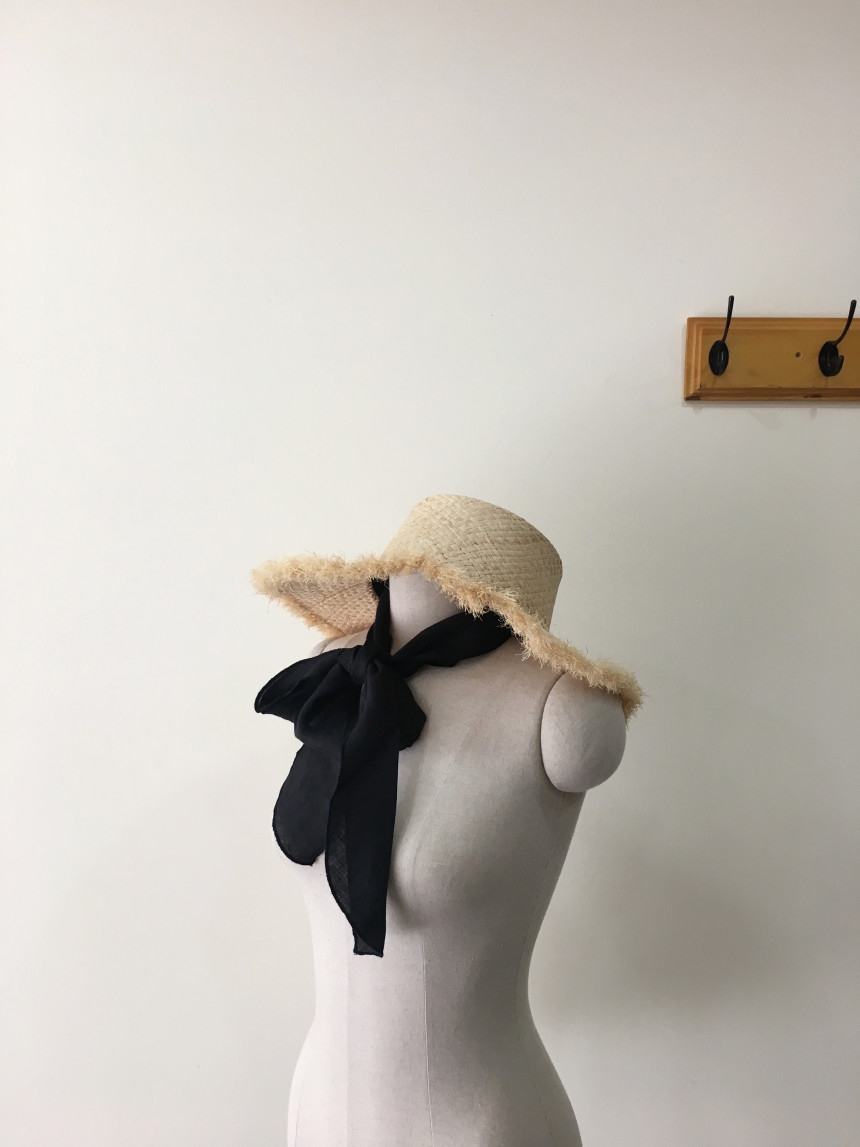 New Hat Raffia Hat 2color Date Look Girly Women Fe