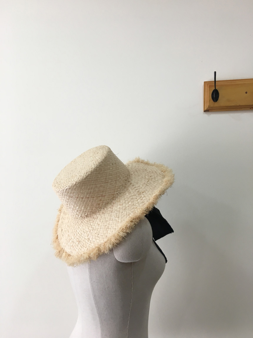 New Hat Raffia Hat 2color Date Look Girly Women Fe
