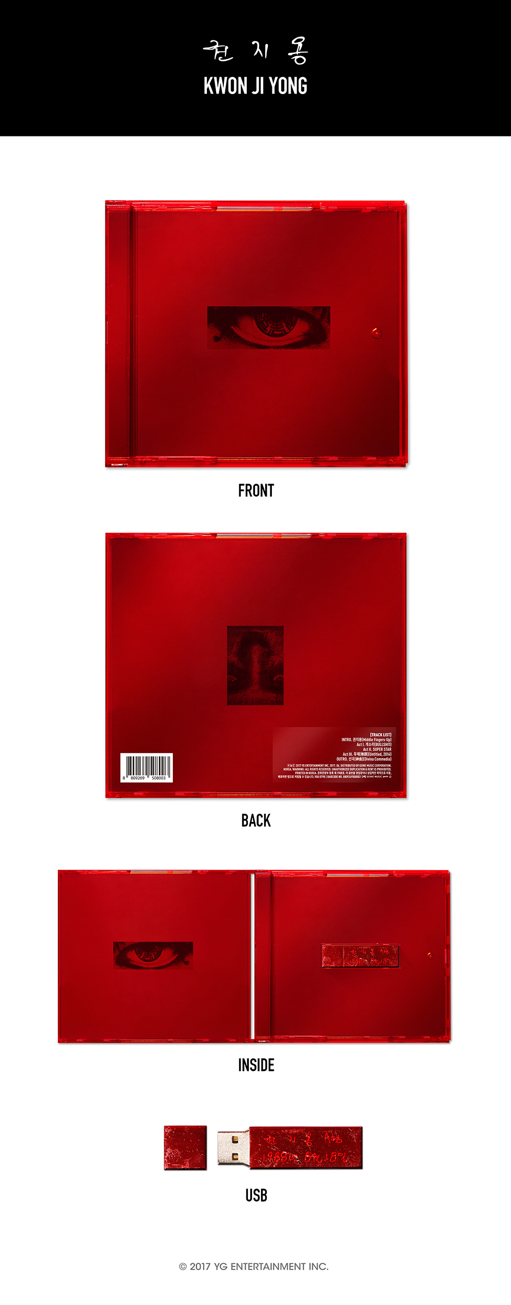 G-Dragon (Kwon Ji‑yong) USB Album – “GD” (BigBang, Untitled) - Now