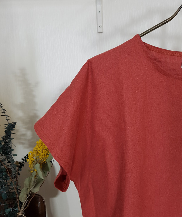 Linen two-piece blouse + wide pants