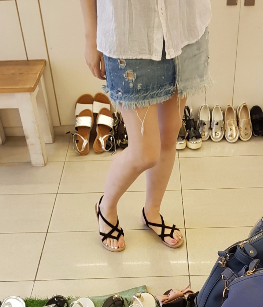 Women Heel Shoes Sandals Mango Strap Shaved Sandal