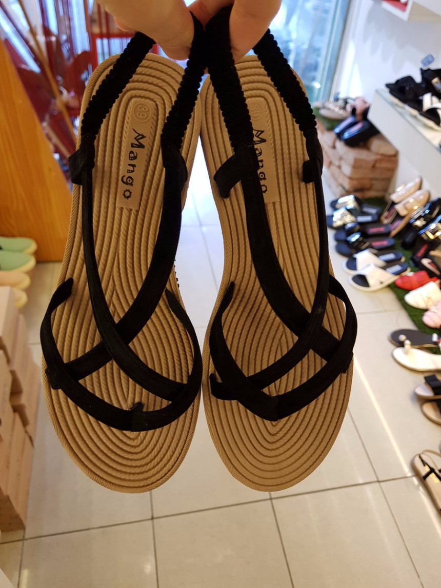 Women Heel Shoes Sandals Mango Strap Shaved Sandal