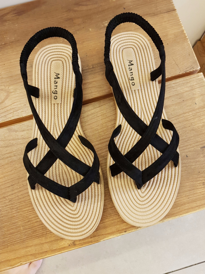 Women Heel Shoes Sandals Mango Strap Shaved Sandal