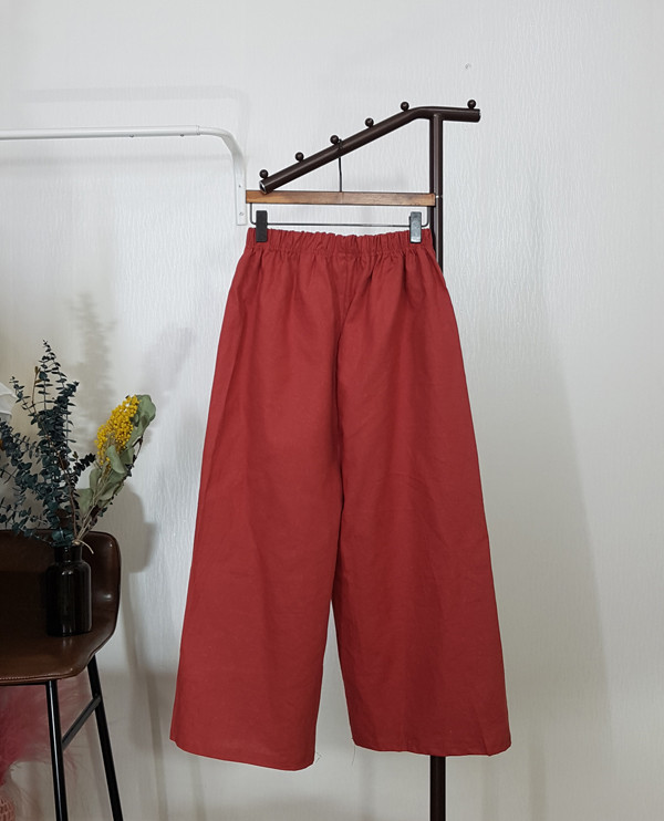 Linen two-piece blouse + wide pants