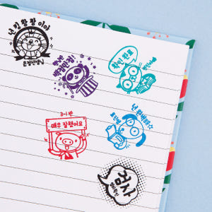 [주문제작]네임스탬프빅큐트 칭찬스탬프 핑크 검정 실사용 후기 | 효과 있을까? - 상품 이미지 2