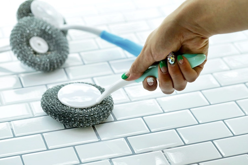 Scrubber Dish Washing Semi Color Random Handle Eas