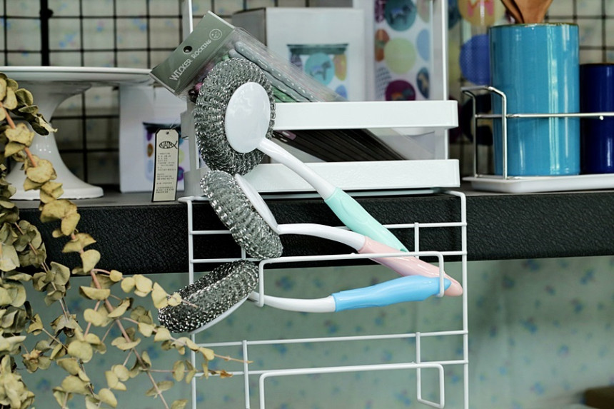 Scrubber Dish Washing Semi Color Random Handle Eas