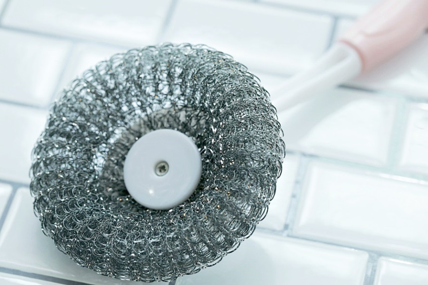 Scrubber Dish Washing Semi Color Random Handle Eas