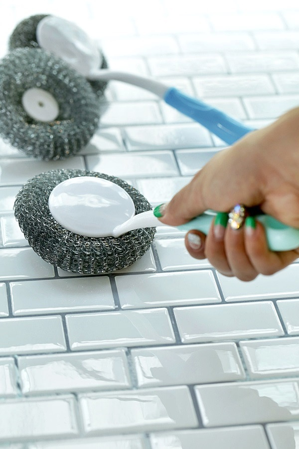 Scrubber Dish Washing Semi Color Random Handle Eas