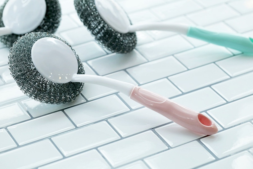 Scrubber Dish Washing Semi Color Random Handle Eas