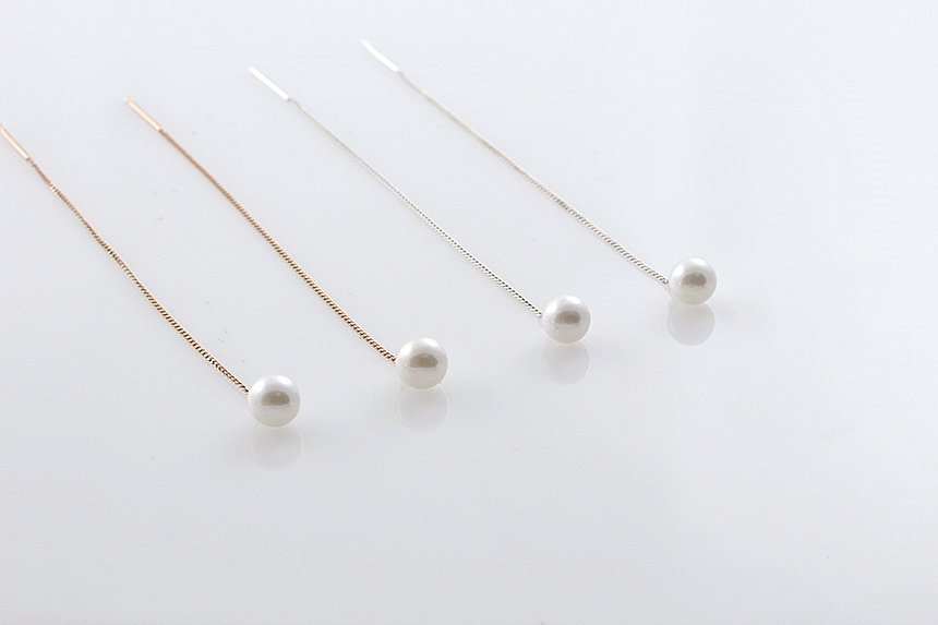 <b><p>Pearl Drop ring Ste silver cha Allgic Woman</p></b><b><p>真珠 ドロップ イヤリング 純銀製 チェーン アレルギーのない 女性 高級感のあるアクセサリー</p></b><br /><br /><p align='center'>