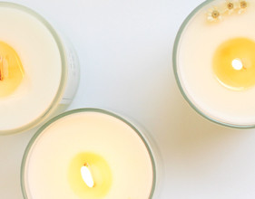 Merigold Round Soy Candle 9oz Lavender Herb Aroma 