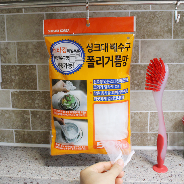 시바타 싱크대 거름망 배수구망 100매 18cm 대형 - 상세 이미지 5