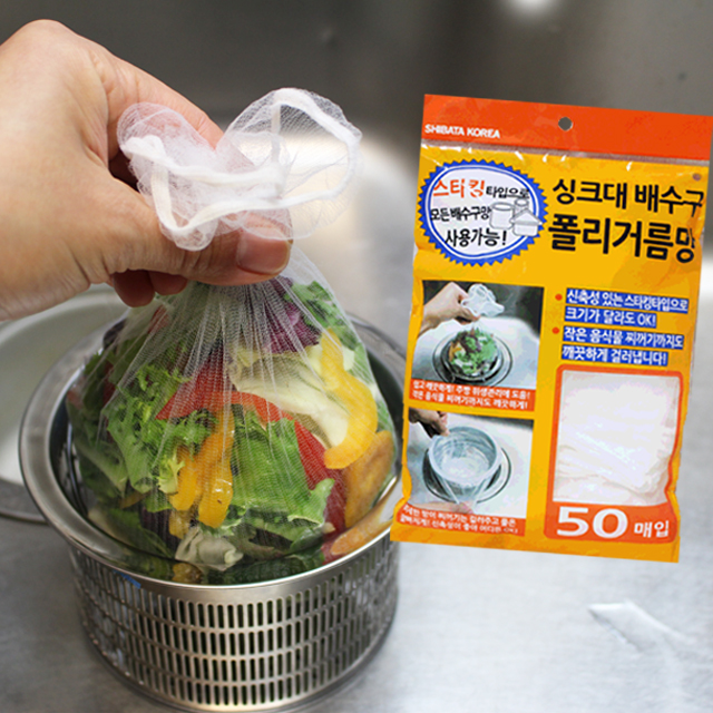 시바타 싱크대 거름망 배수구망 100매 18cm 대형 - 상세 이미지 2