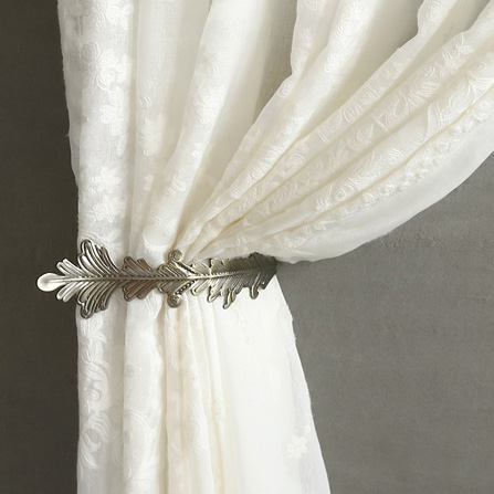 엔틱 리프 장식 커튼 후사 고리