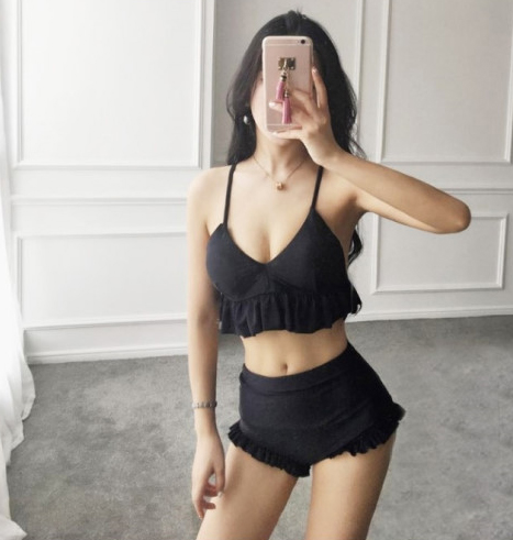 <b><p>Frill pants bikini Wongpom black Sexy shoppg</p></b><b><p>フリル パンツ ビキニ ワンポン ブラック セクシー ショッピングモール 輸入 卸売</p></b><br /><br /><p align='center'>