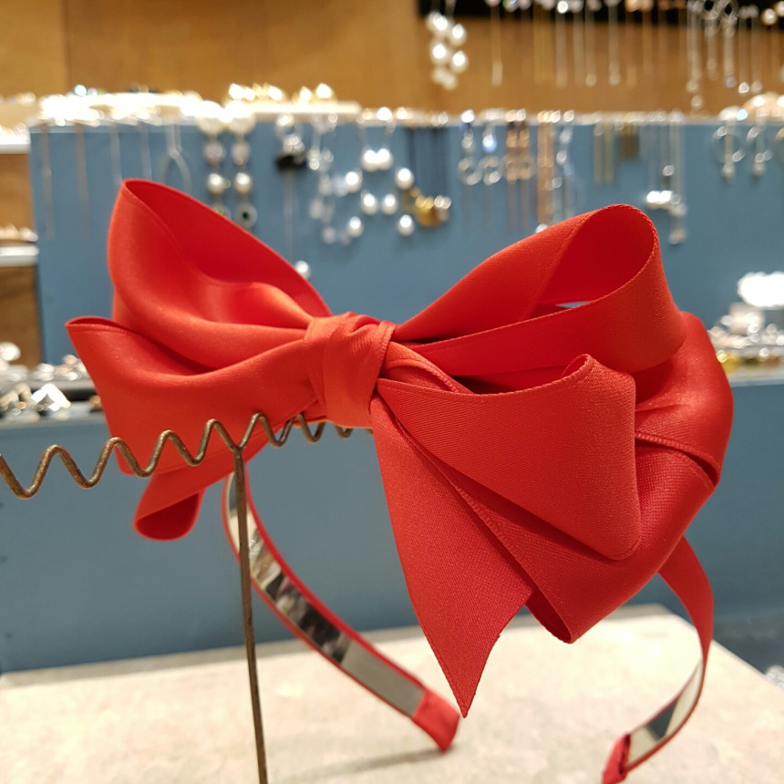 New Volume Red Ribbon Birthday Party Headband