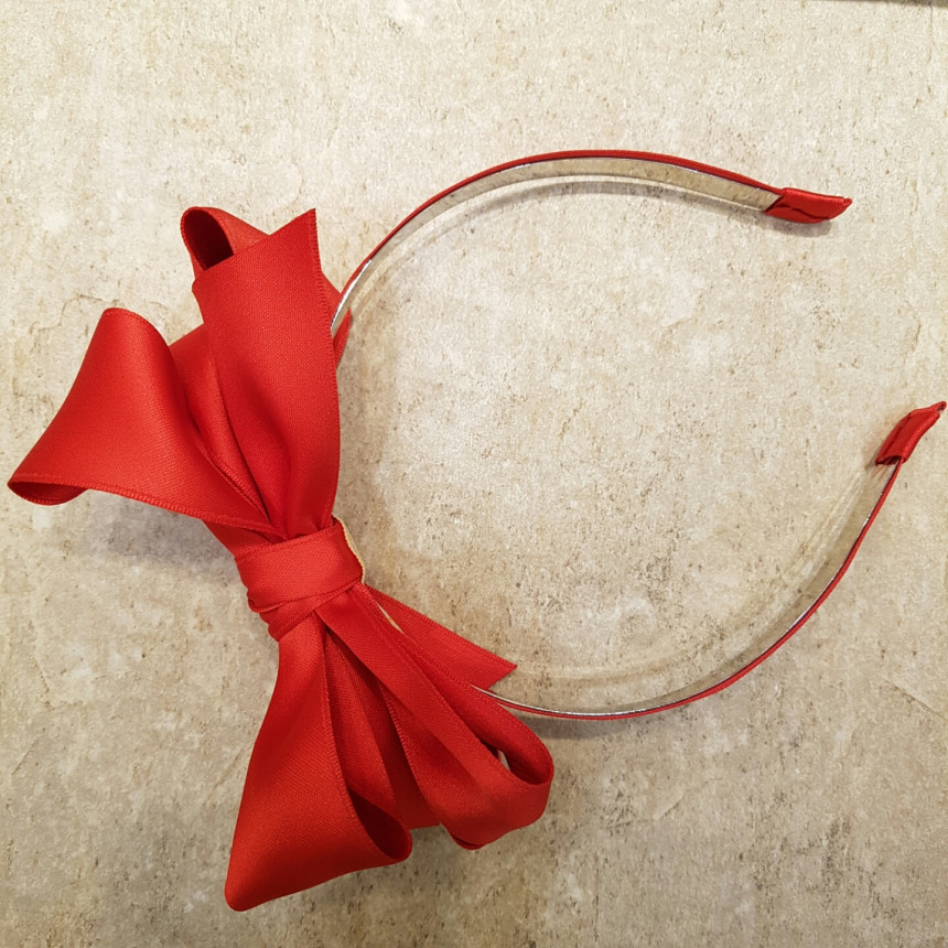 New Volume Red Ribbon Birthday Party Headband
