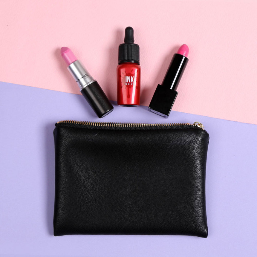 New Plain D Real Black Pouch Collection Lipstick C