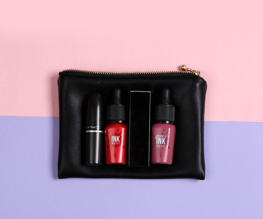 New Plain D Real Black Pouch Collection Lipstick C