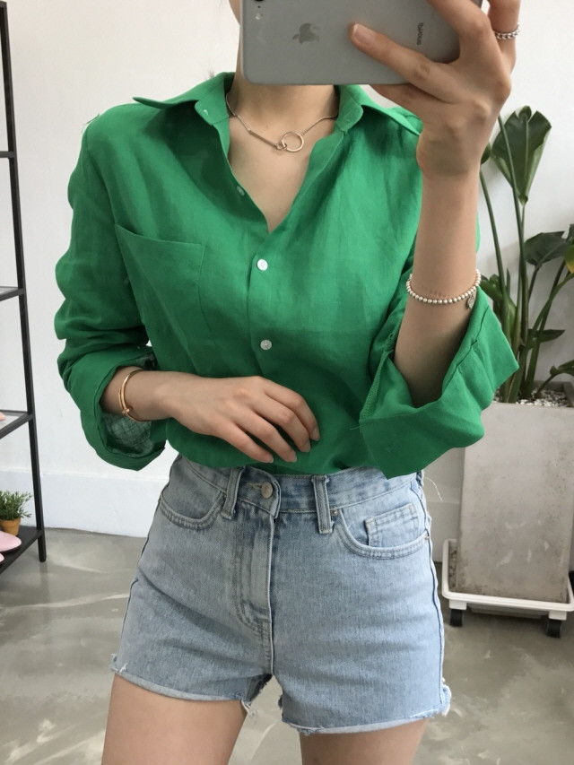 NEW FASHION LADY GIRL Blouse Pastel linen blouse