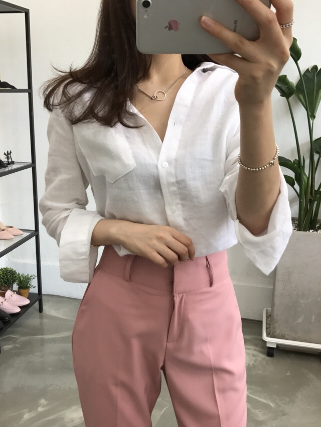 NEW FASHION LADY GIRL Blouse Pastel linen blouse