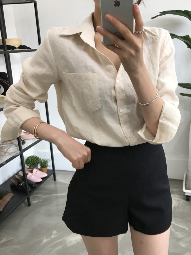 NEW FASHION LADY GIRL Blouse Pastel linen blouse