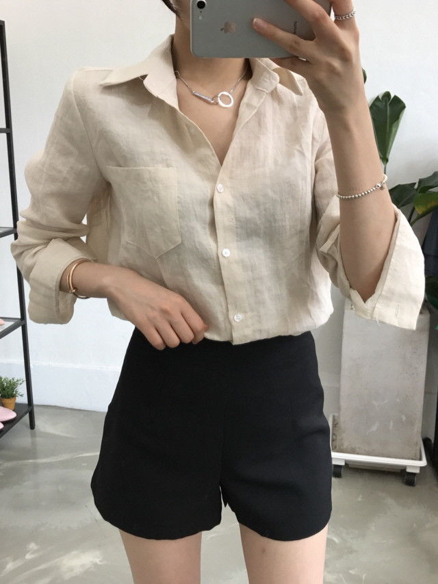 NEW FASHION LADY GIRL Blouse Pastel linen blouse