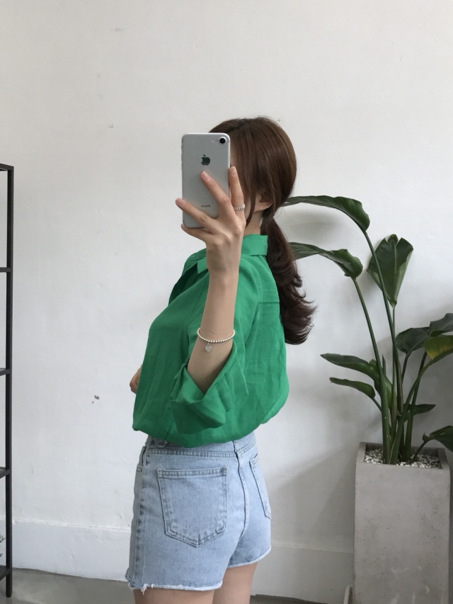 NEW FASHION LADY GIRL Blouse Pastel linen blouse