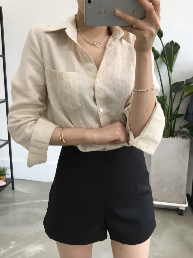 NEW FASHION LADY GIRL Blouse Pastel linen blouse