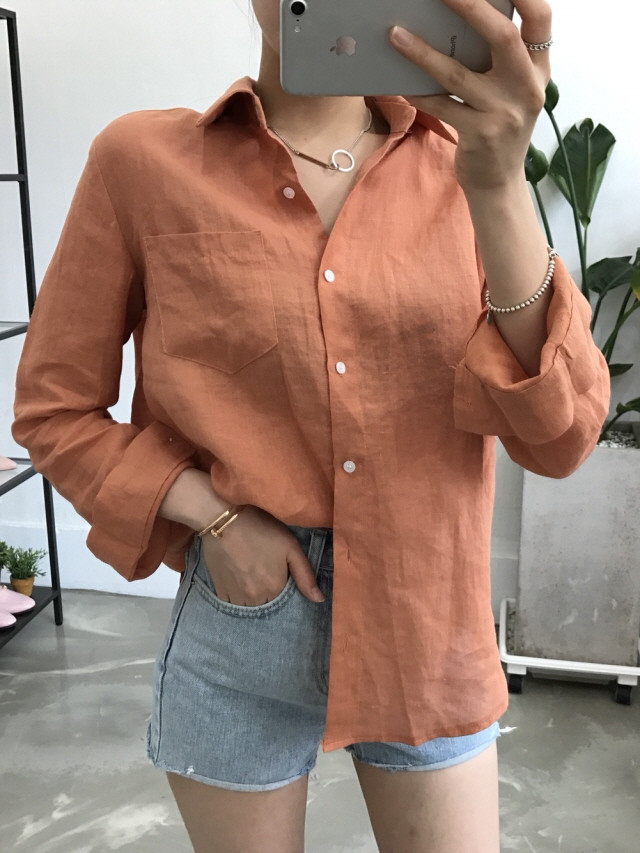 NEW FASHION LADY GIRL Blouse Pastel linen blouse