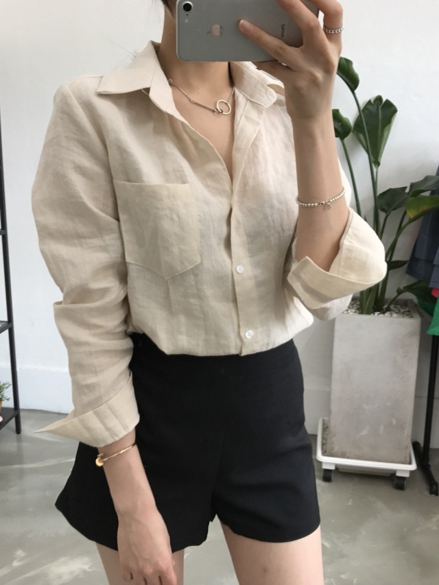 NEW FASHION LADY GIRL Blouse Pastel linen blouse