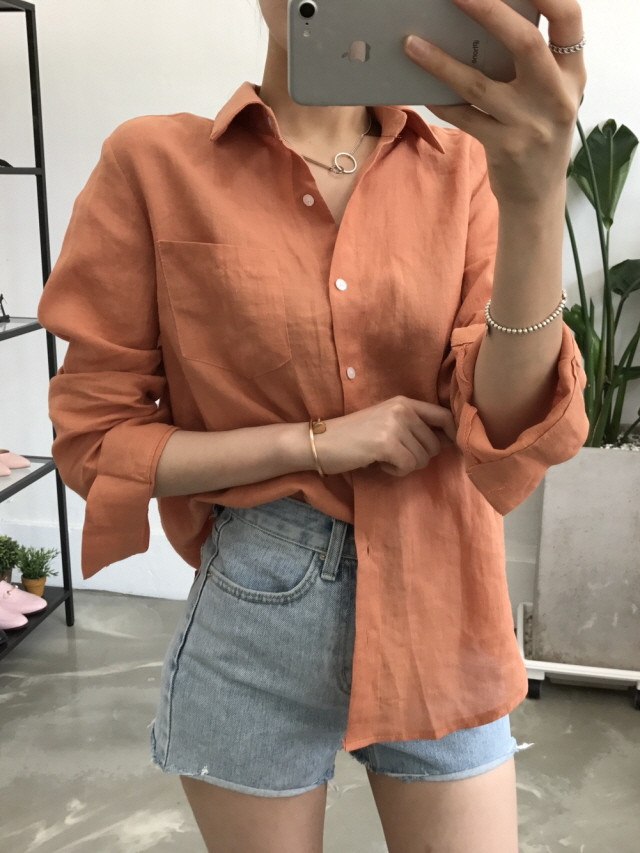 NEW FASHION LADY GIRL Blouse Pastel linen blouse