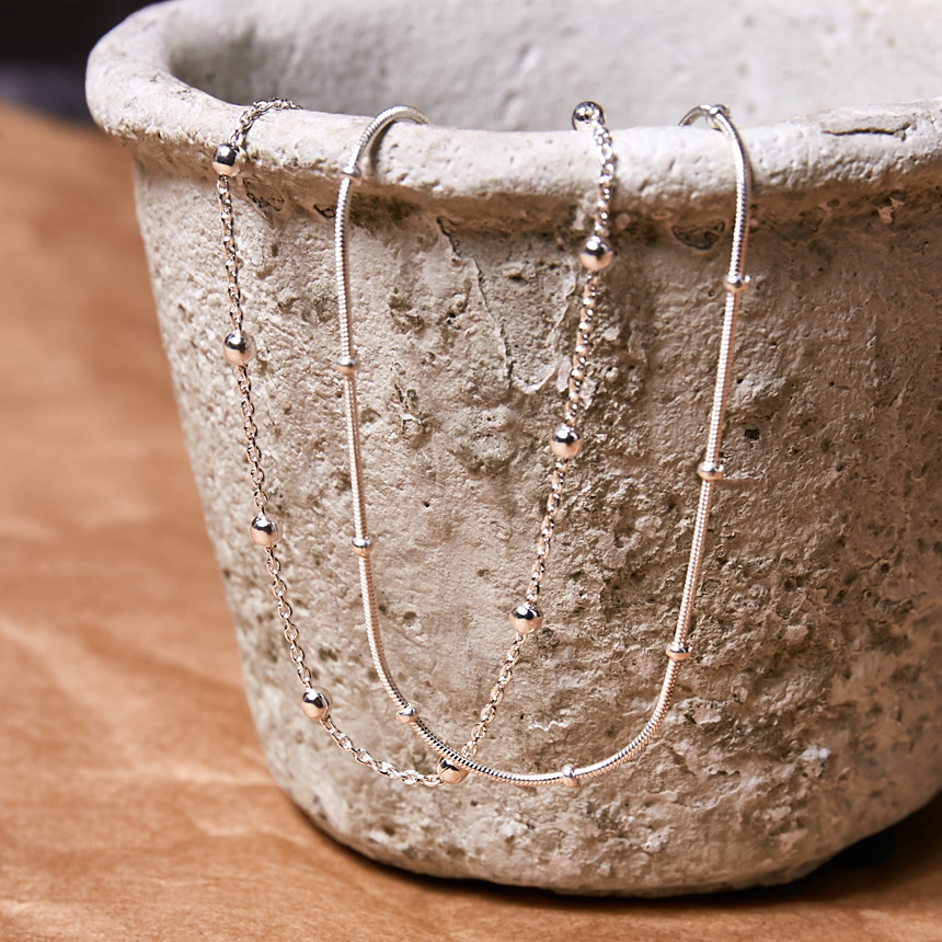 New is a silver bracelet of two kinds of women Sil