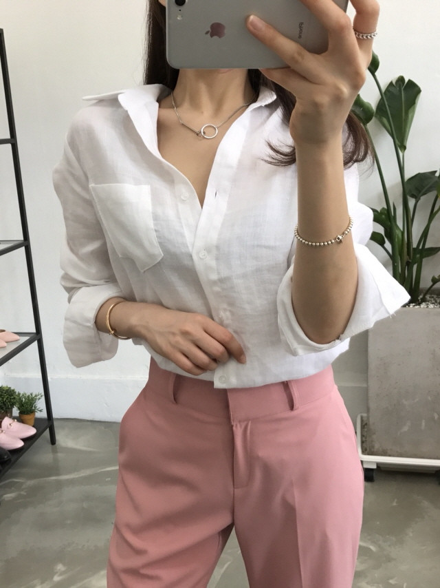 NEW FASHION LADY GIRL Blouse Pastel linen blouse